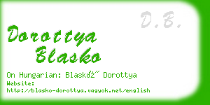 dorottya blasko business card